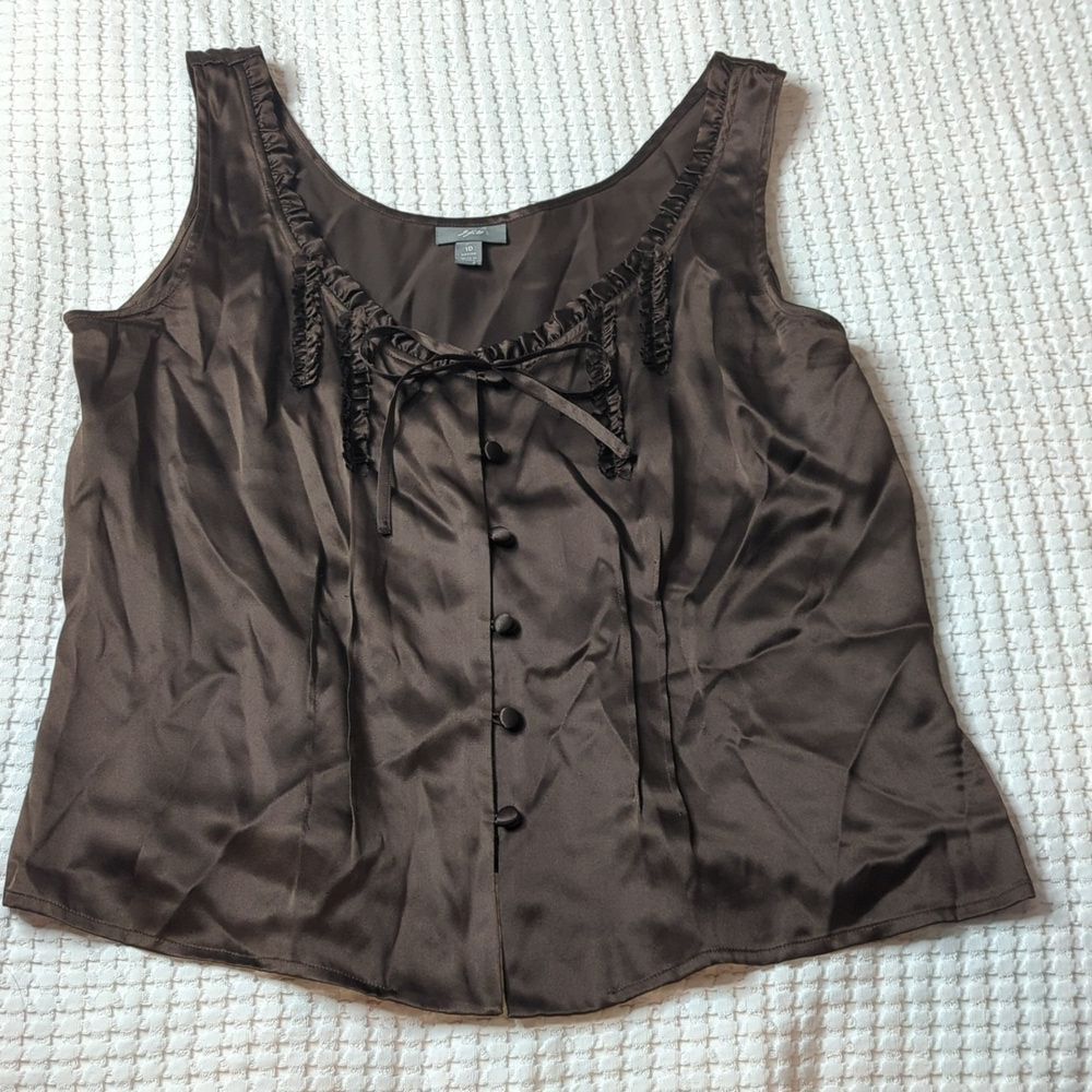 J Jill sleeveless summer silk top size 10 petite